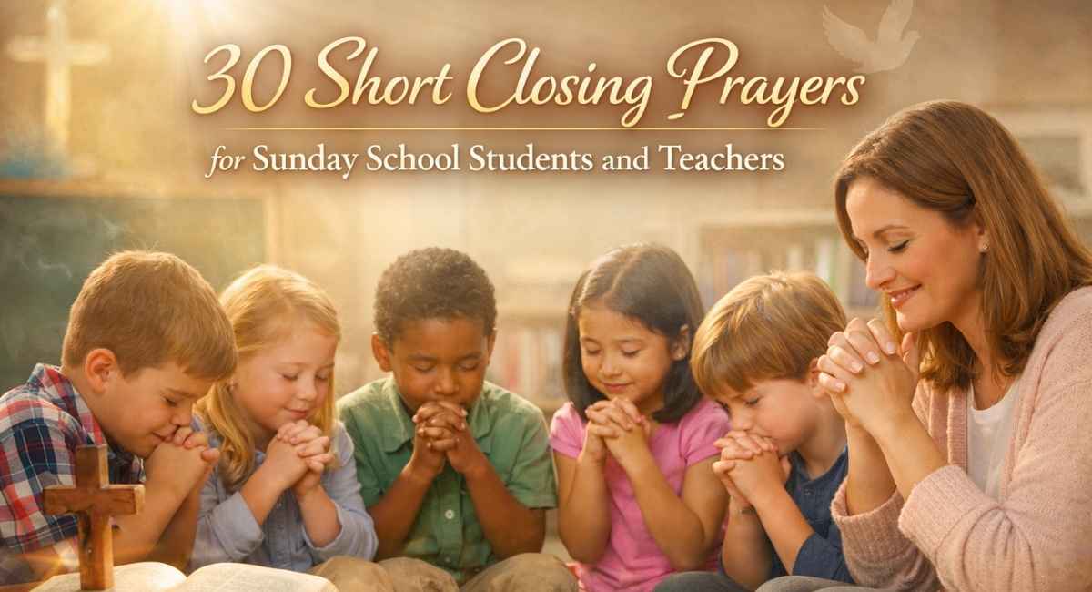 30 Short Closing Prayers For Sunday School Students And Teachers