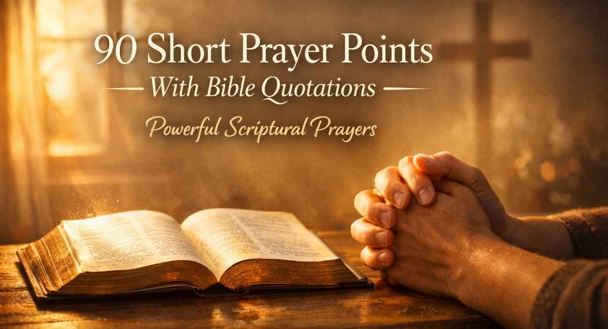 90 Short Prayer Points With Bible Quotations – Powerful Scriptural Prayers
