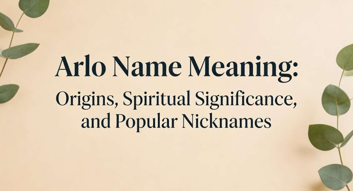Arlo Name Meaning Origins, Spiritual Significance, and Popular Nicknames