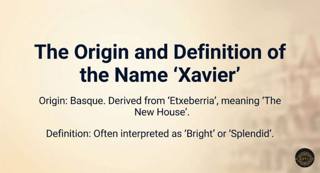 The Origin and Definition of the Name “Xavier”