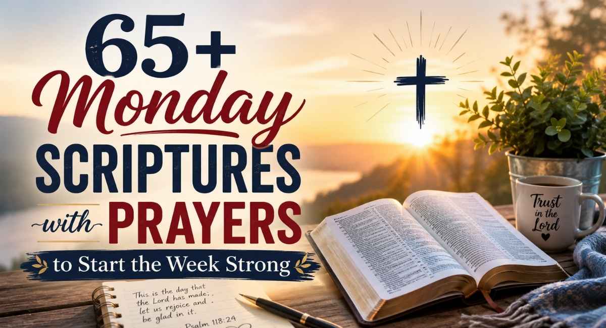 65+ Monday Scriptures with Prayers to Start the Week Strong
