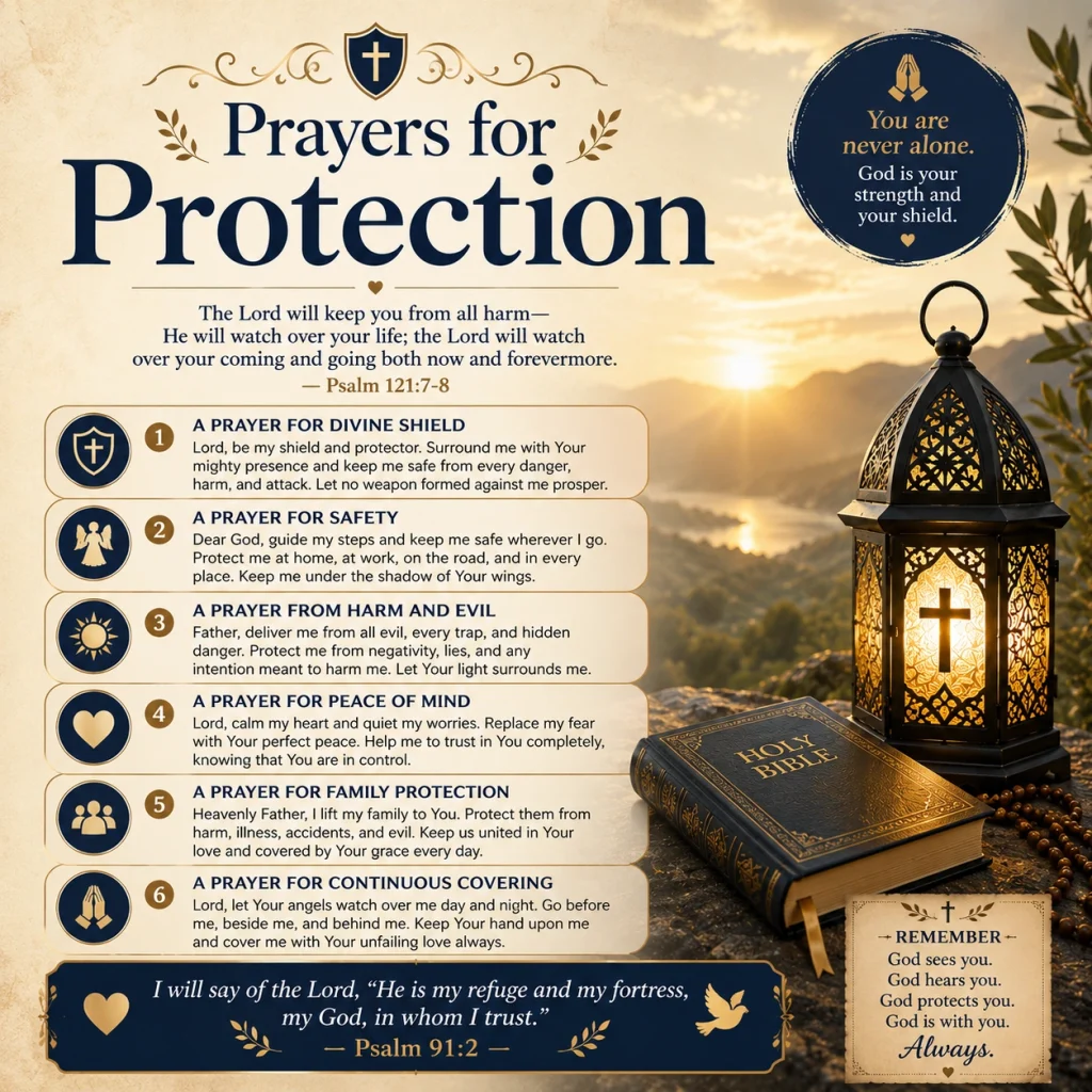 70+ Prayers for Protection Powerful Blessings for Safety, Peace, and Strength